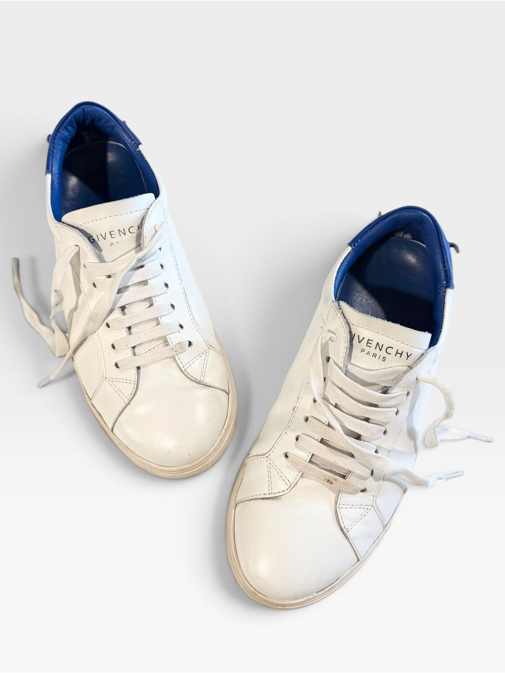 Givenchy Urban Street White Blue Leather Sneakers Men’s EU 43 US 10